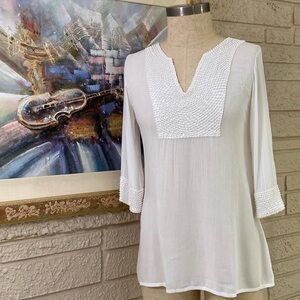 No Brand Mini Pearls Beaded Tunic Top